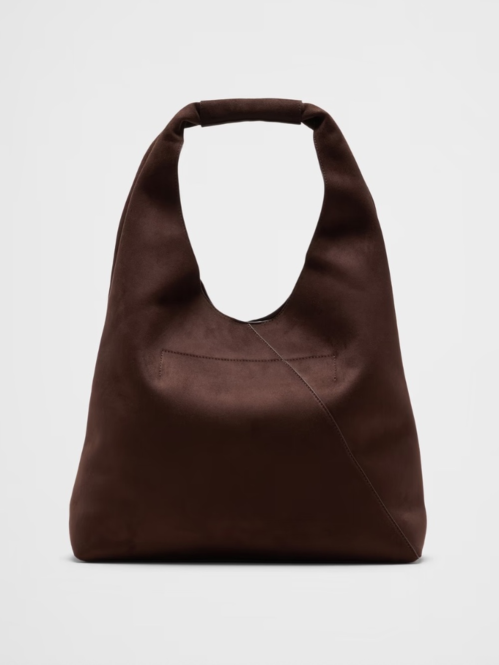 BANANA REPUBLIC Suede Slouchy Tote in Chocolate Brown